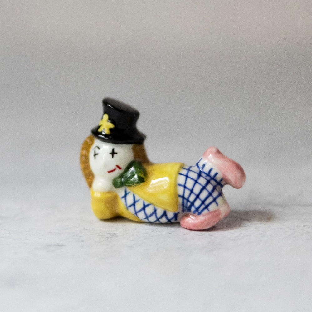 Tiny miniature clown made in Japan figurine Bug House